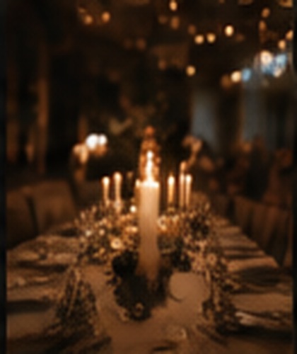 Candlelit wedding table