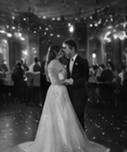 First dance in black and white