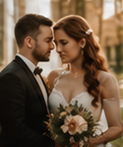 Wedding couple portrait